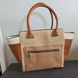 Aldo Brown And Cream Tote Bag